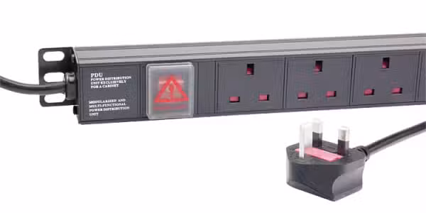 XFORM 10-Way PDU Multi Aluminum – 1.5U UK Plug