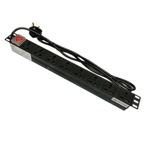 XFORM 8-Way PDU Multi Aluminum – 1.5U UK Plug