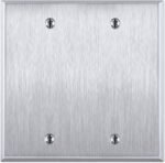 Blank Twin Cover Plate