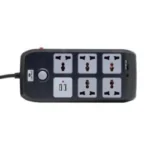 Lightwave EXT-72U Extension Socket – 3P / 7 Way + 1 USB + 1 Type-C (2.1A) / 3M Cable