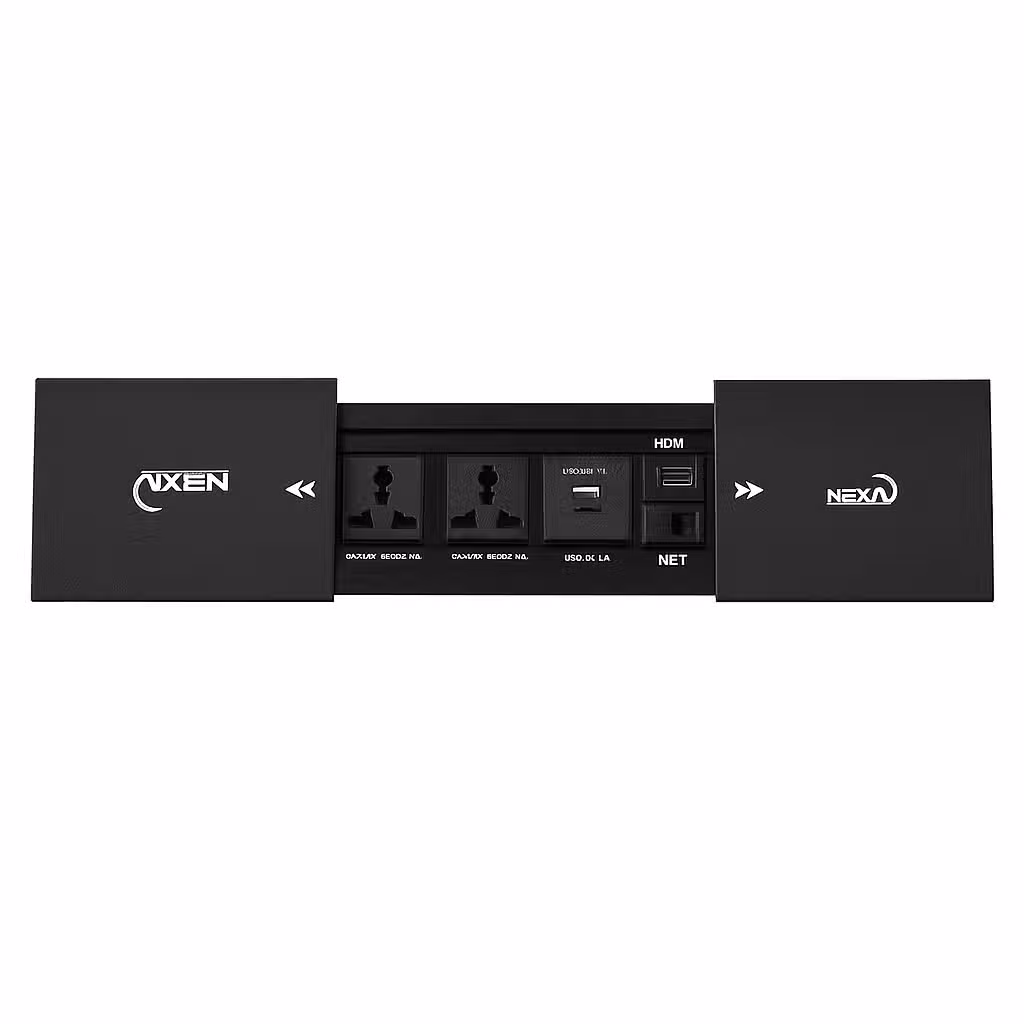 Nexa Multifunction Slide Cover Socket (Black)