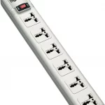 Tripplite 230V 6-Outlet Surge Protector – 1.8M Cord, British Plug, 750 Joules