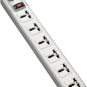 Tripplite 230V 6-Outlet Surge Protector – 1.8M Cord, British Plug, 750 Joules