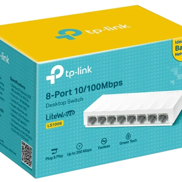 Tp-link LS1008 8-Port 10/100Mbps Desktop Network Switch
