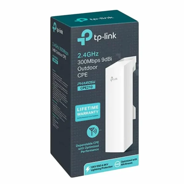 TP-Link CPE 2.4GHz 300Mbps 9dBi Outdoor CPE – TL-CPE210