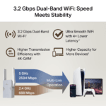 TP-Link RE223BE BE3200 Dual-Band Wi-Fi 7 Range Extender