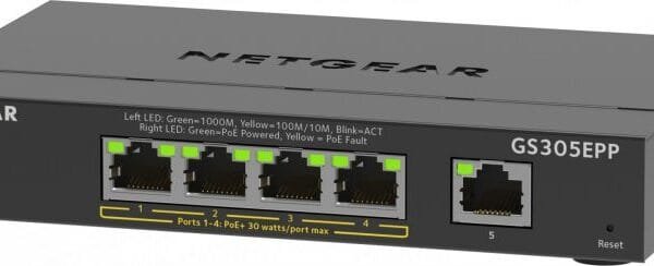 NETGEAR GS305EPP 5-Port GB Ethernet Plus PoE+Switch