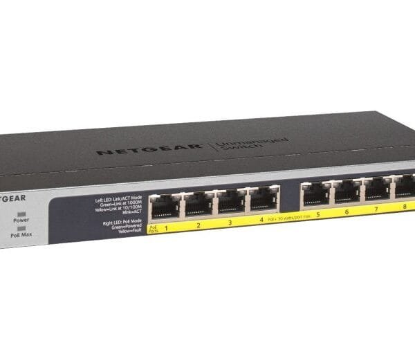 NETGEAR GS108LP-100EUS 8Port PoE/PoE+ GB Unmanaged Switch