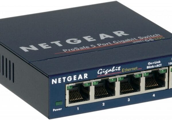 NETGEAR GS105GE 5PT COPPER GIGABIT SWITCH