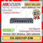 Hikvision DS-3E0310P-E/M 8Port Unmanaged PoE Switch