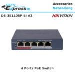 Hikvision DS-3E1105P-EI V2  4Port Fast Smart PoE Switch