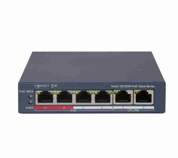 Hikvision DS-3E1106P-EI/M 4-Port Fast Ethernet Smart PoE Switch
