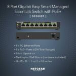 NETGEAR GS308EPP 100PES 8Port Gb Ethernet PoE+Switch