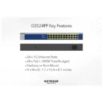NETGEAR GS524PP-100EUS 24Port GB Unmanaged PoE+Switch