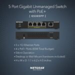 Netgear GS305PP 5xGE Unmanaged 4xPoE+ 83W Plus Switch