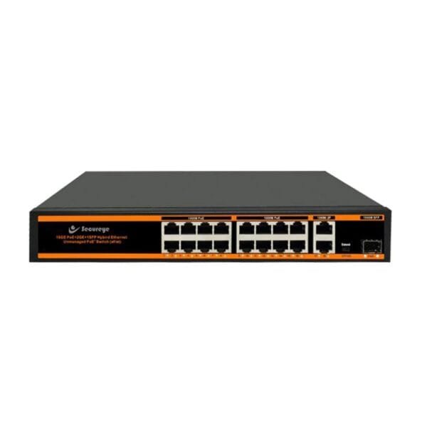 Secureye S-16GE-2UG-1UF-300W-NB 16+2+1 Gigabit PoE Switch