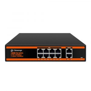 Secureye S-8GE-2UG-NB 8+2 Port Full Gigabit PoE Switch