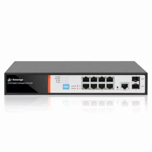 Secureye S-8GE-M-2UG-AI-VLAN 8Port Gigabit Managed PoE Switch