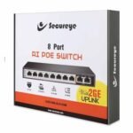 Secureye S-8FE-2UE-LD-NB 8Port PoE Switch (10/100) + 2 Uplinks