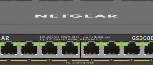 ETGEAR GS308EPP 100PES 8Port Gb Ethernet Plus PoE+ Switch