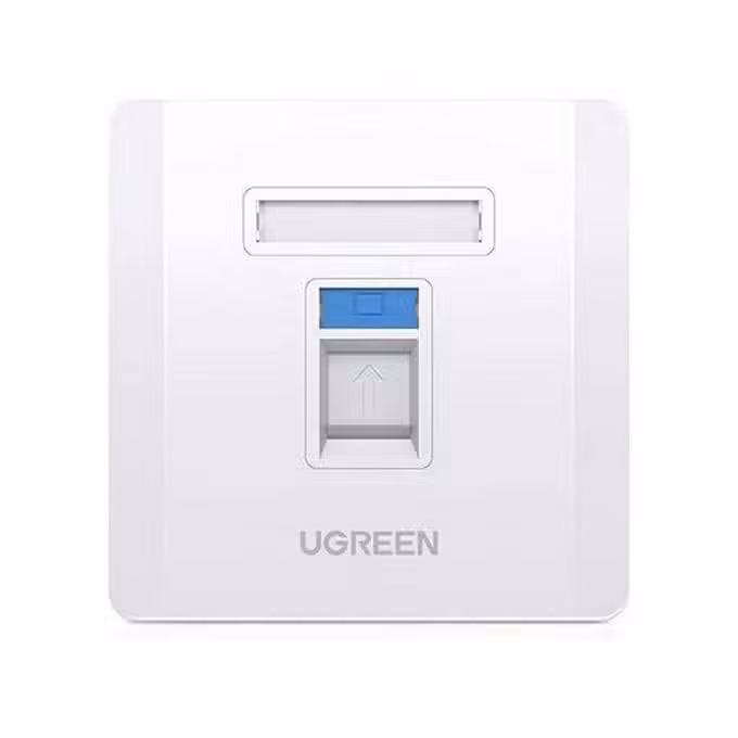 Ugreen NW144 Dual-Port Wall Plate White - UG-80182