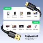 Ugreen US130 USB-A 3.0 to Micro USB 3.0 Cable 1m - UG-10841 - Image 3