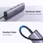 Ugreen CM475 USB C to RJ45 Gb 3x USB-A 3.0 Adapter - Image 3