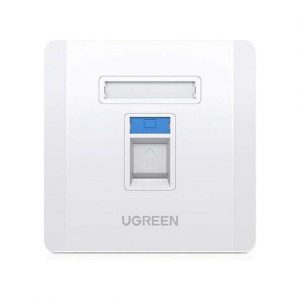 Ugreen Single-Port Wall Plate White UG-80180