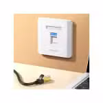 Ugreen Single-Port Wall Plate White UG-80180 - Image 3
