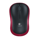 Logitech M185 Wireless Mouse Red - 910-002237