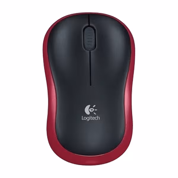 Logitech M185 Wireless Mouse Red - 910-002237