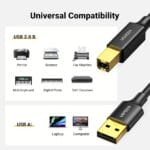 Ugreen US135 USB 2.0 Print Cable 3m - UG-10351 UG-10351