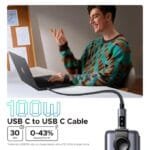 Ugreen Uno Robot USB-C to USB-C 100W 5A Cable 3m - UG-35513 UG-35513