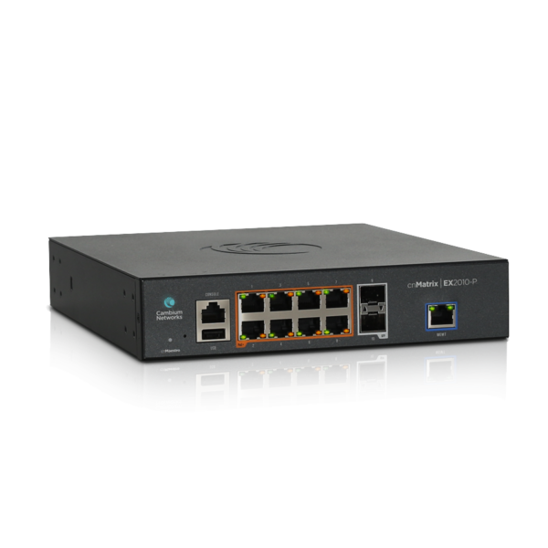 Cambium Networks cnMatrix EX2010-P 8Port PoE Managed Switch