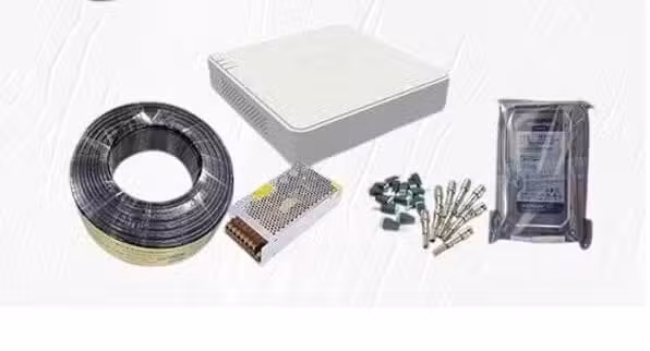 Universal CCTV Installation Kit - BNC Connectors, DC Power Jacks, 12V 5A Power Supply