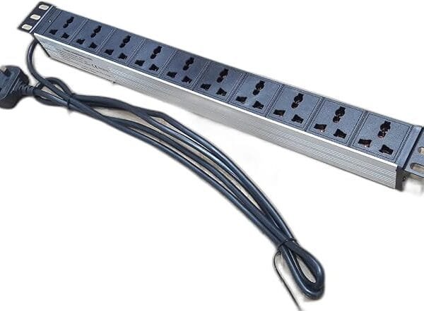 10-Way 1.5U Rackmount PDU Aluminum Multi-Socket UK Plug