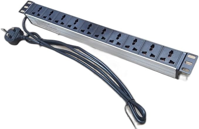 10-Way 1.5U Rackmount PDU Aluminum Multi-Socket UK Plug 10-Way 1.5U Rackmount PDU Aluminum Multi-Socket UK Plug