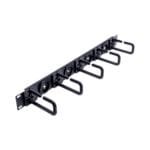 1U Horizontal Cable Manager 19-Inch Rackmount with 5 D-Rings Accessories-30548f4c458c