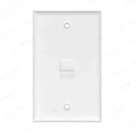 APKR 1 Port Faceplate Single Gang Shuttered Accessories-752a032793ec