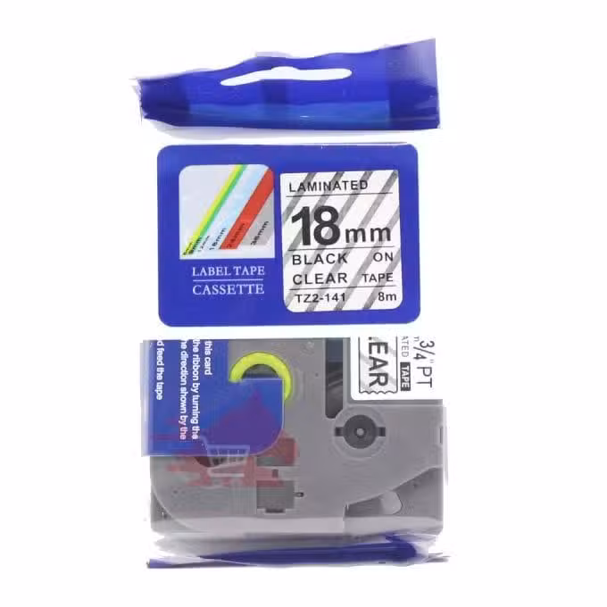 Brother TZ2-141 18mm Black on Clear Laminated label Tape (8m) Brother TZ2-141 18mm Black on Clear Laminated label Tape (8m)
