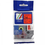 Brother TZ2-451 24mm Black on Red Laminated Tape