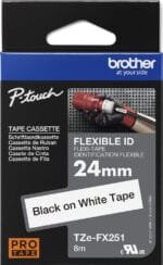 Brother TZ2-451 24mm Black on Red Laminated Tape TZ2-451