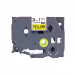 Brother TZ2-651 24mm Black on Yellow Label Tape TZ2-651