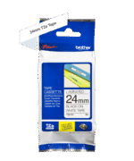 Brother TZe-251 24mm Black on White Laminated Label Tape