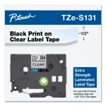 Brother WZC-s131 12mm Black on Clear Laminated Label Tape