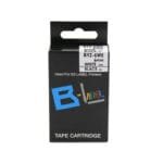 Byz-12we Compatible Casio Label Tape, 12mm x 8m, Black on White Byz-12we