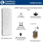 Cambium ePMP 3000 5GHz 4x4 MU-MIMO Connectorized Access Point ePMP3000AP