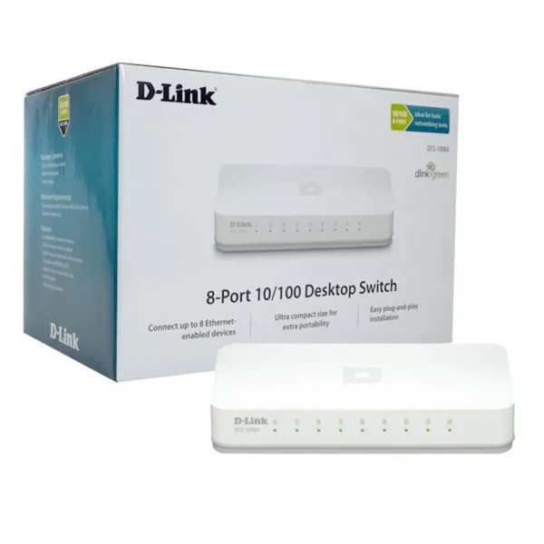 D-Link DES-1008C 8-Port 10/100 Mbps Unmanaged Switch