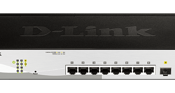 D-Link DGS-1210-10P 8-Port Gigabit PoE+ Smart Managed Switch with 2 SFP Slots