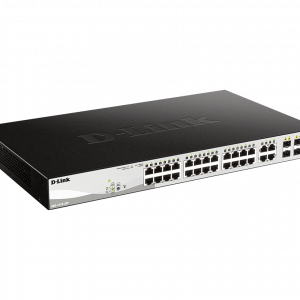 D-Link DGS-1210-28P 24-Port Gigabit PoE+ Smart Managed Switch with 4 SFP Ports